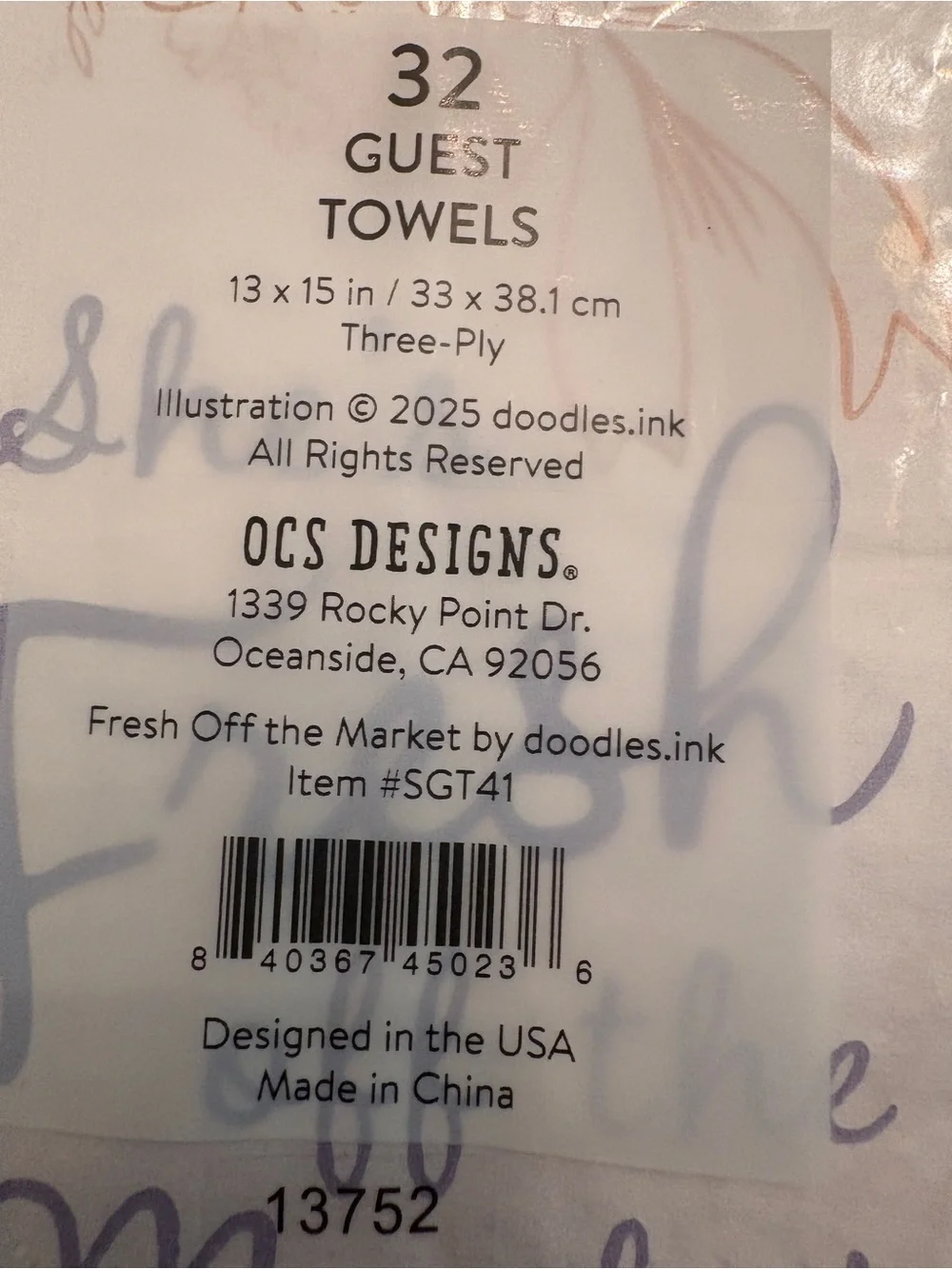 Fresh off the market bridal shower napkins